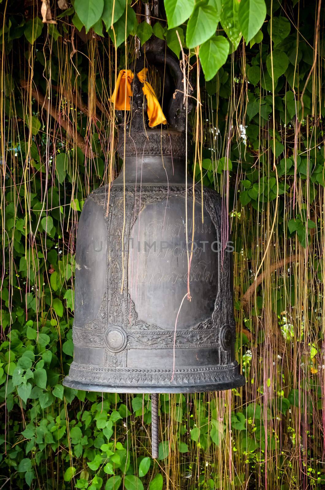 Detail of the bell at Golden mount (Wat Sutep), Bangkok by martinm303