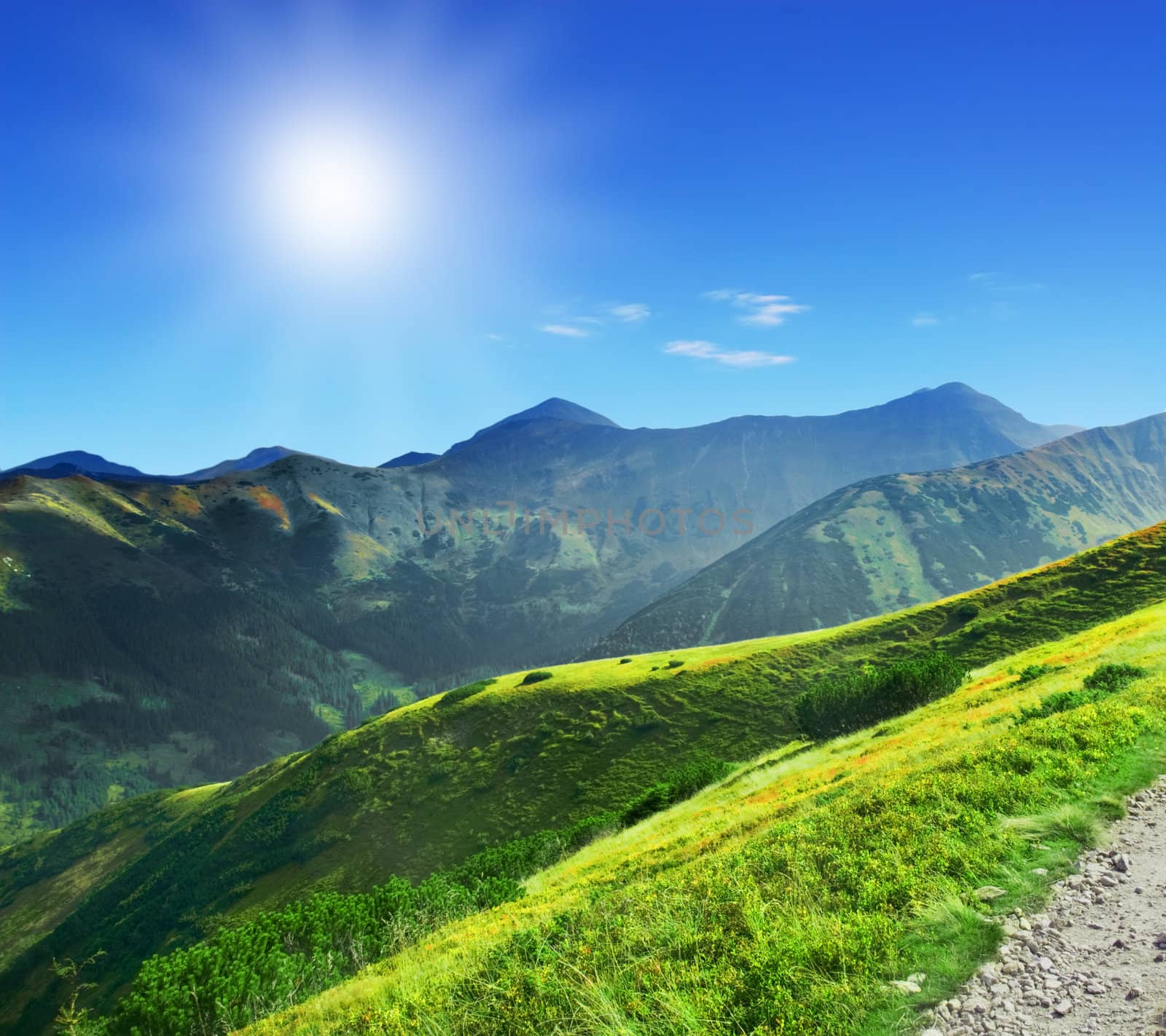 Mountains landscape. Tatra colorful picture