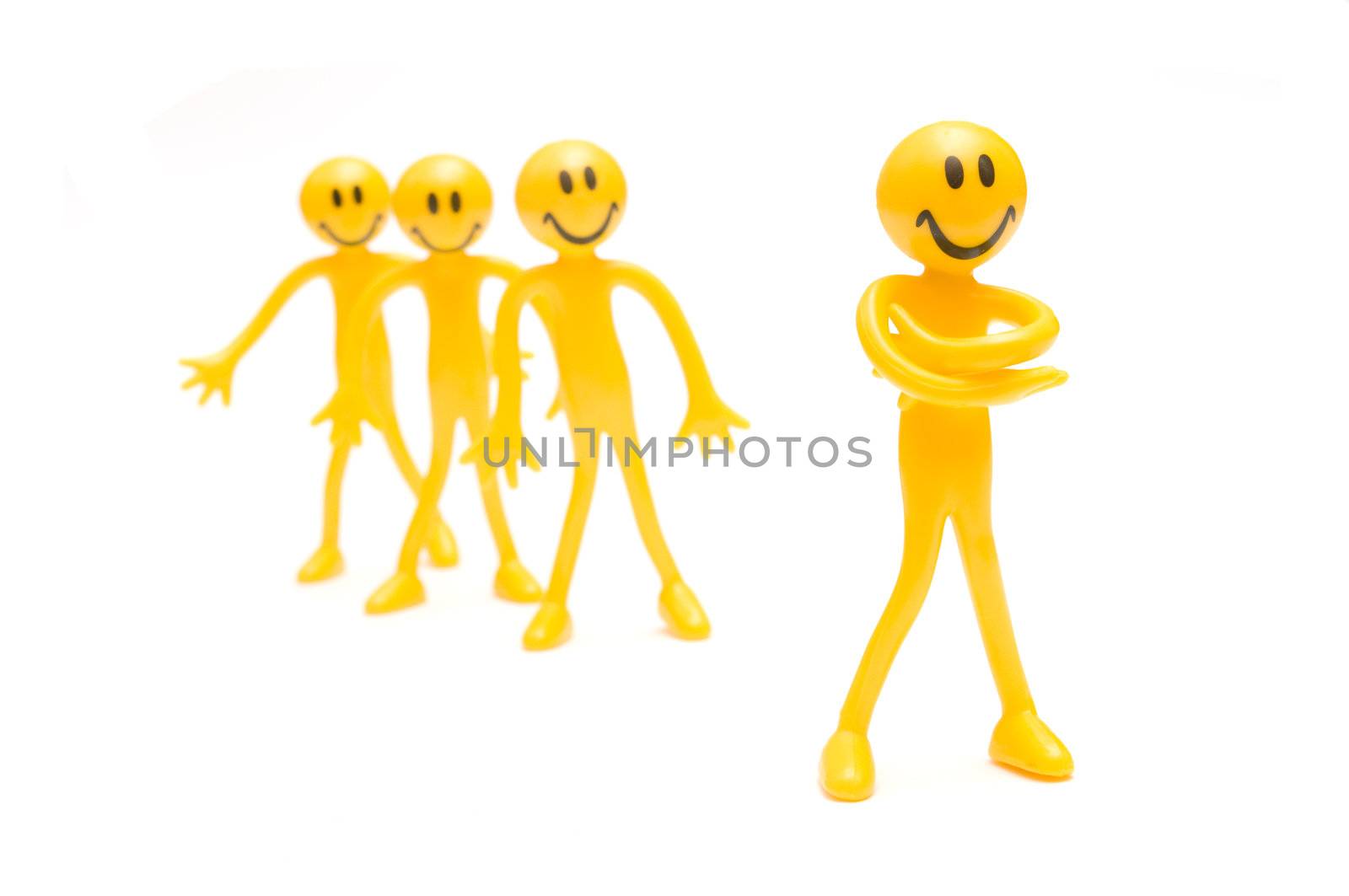 Leadership concept. A leader with his people