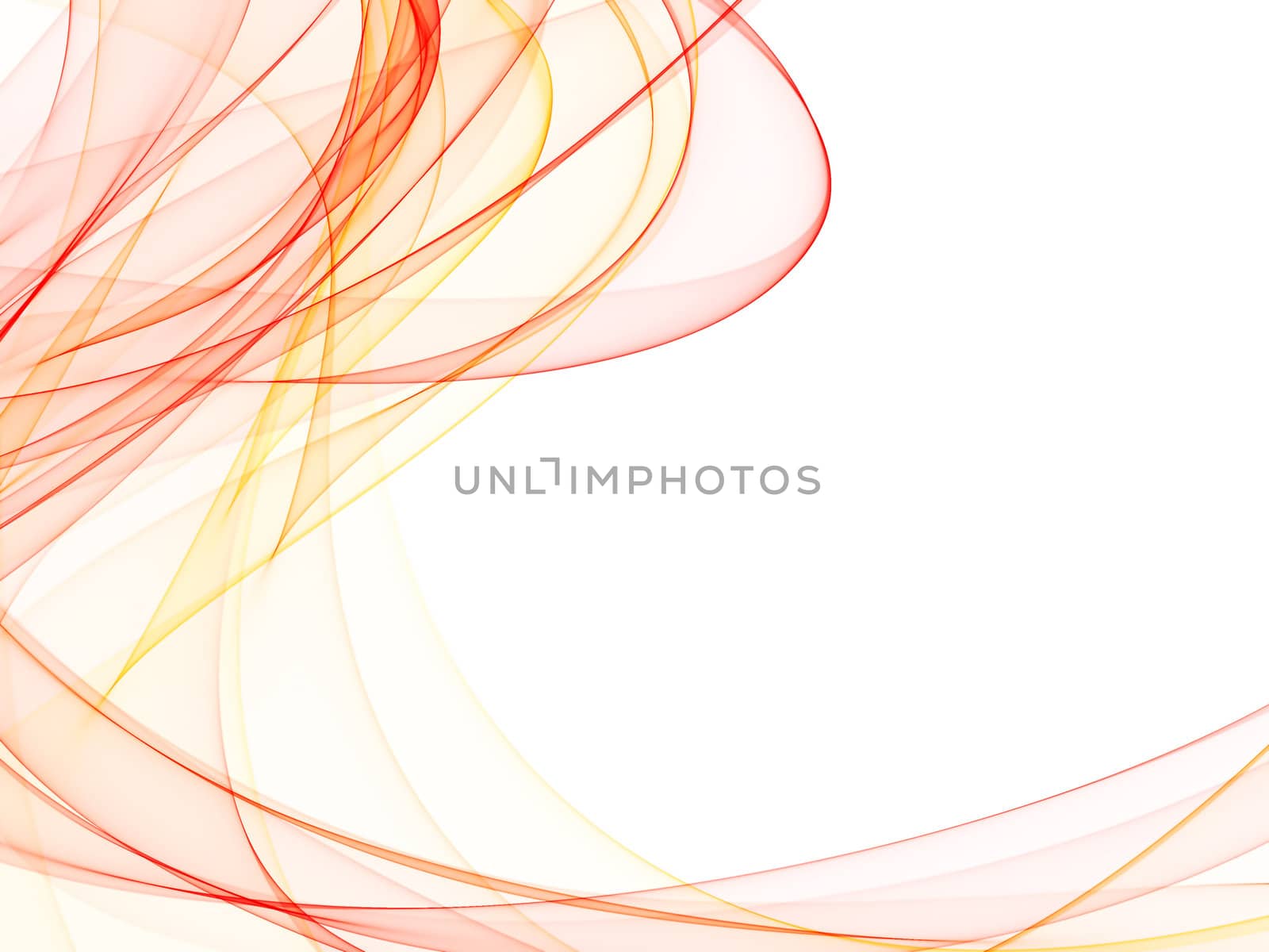 Smooth waves from tones of red on a white background by Serp