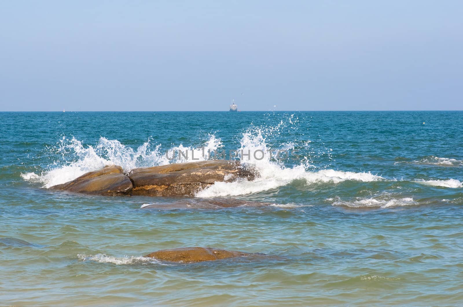 landscape of sea at Hua Hin beach,Thailand