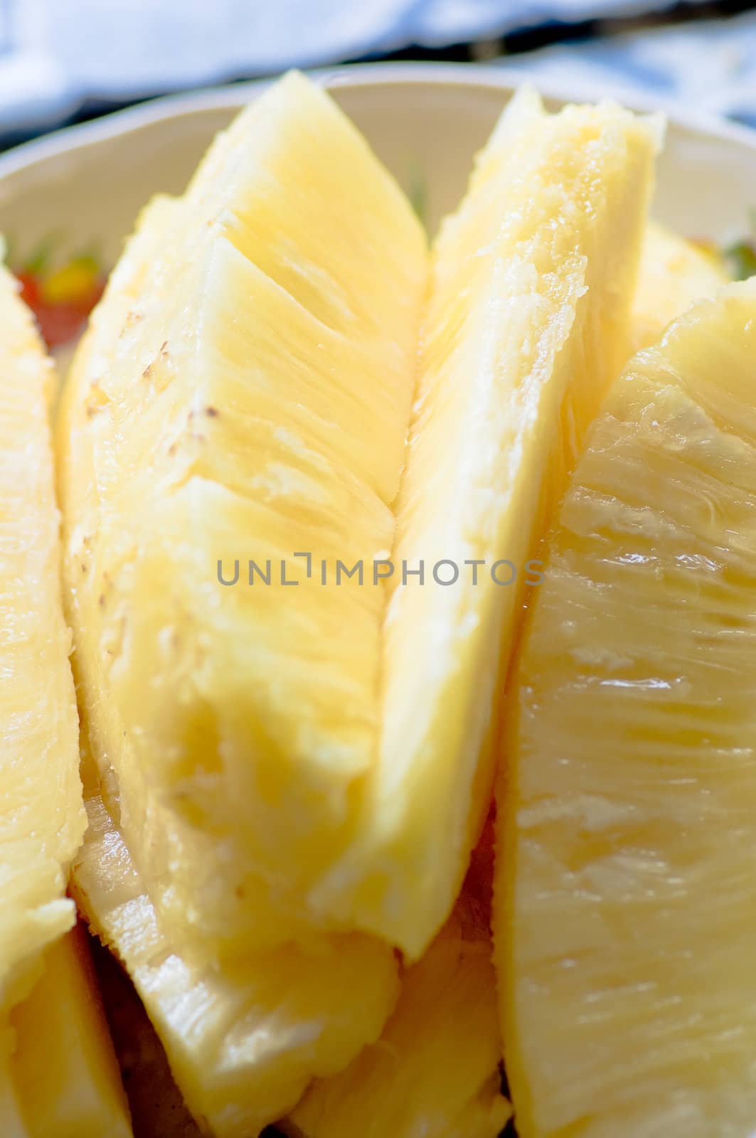 pieces of pineapple,Thai fruit