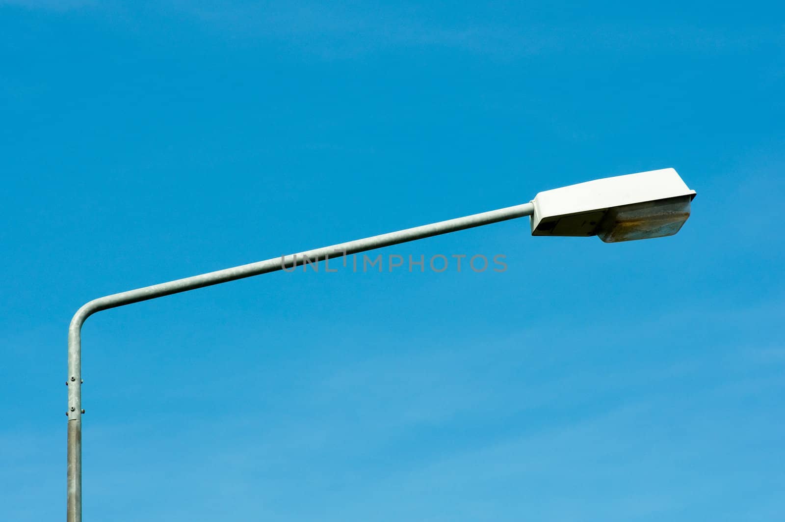 roadside electricity, street light under the blue sky
