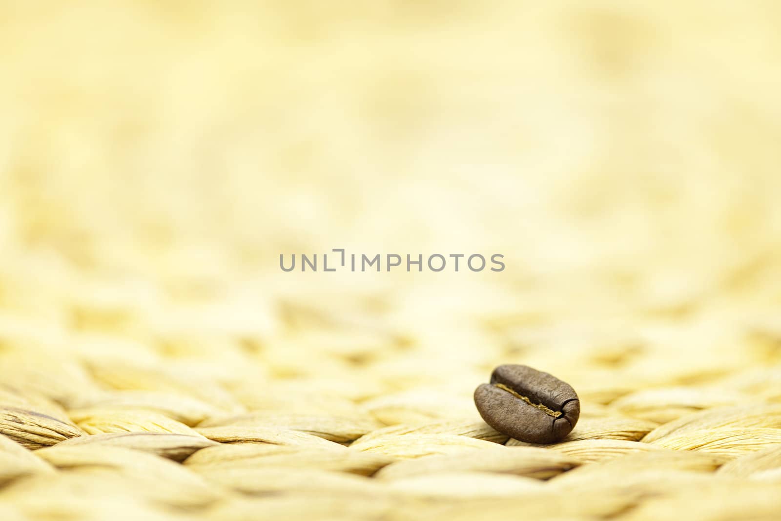coffee beans on a wicker mat
