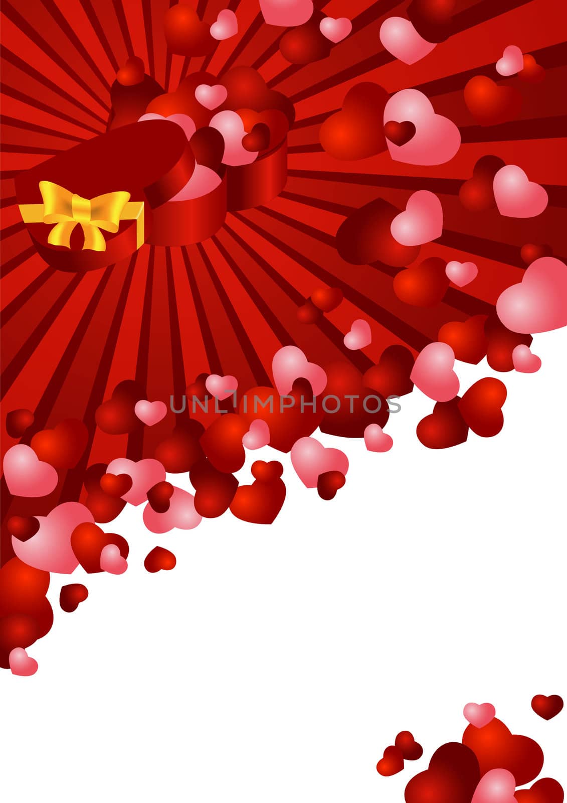 greeting card with a red background by rodakm