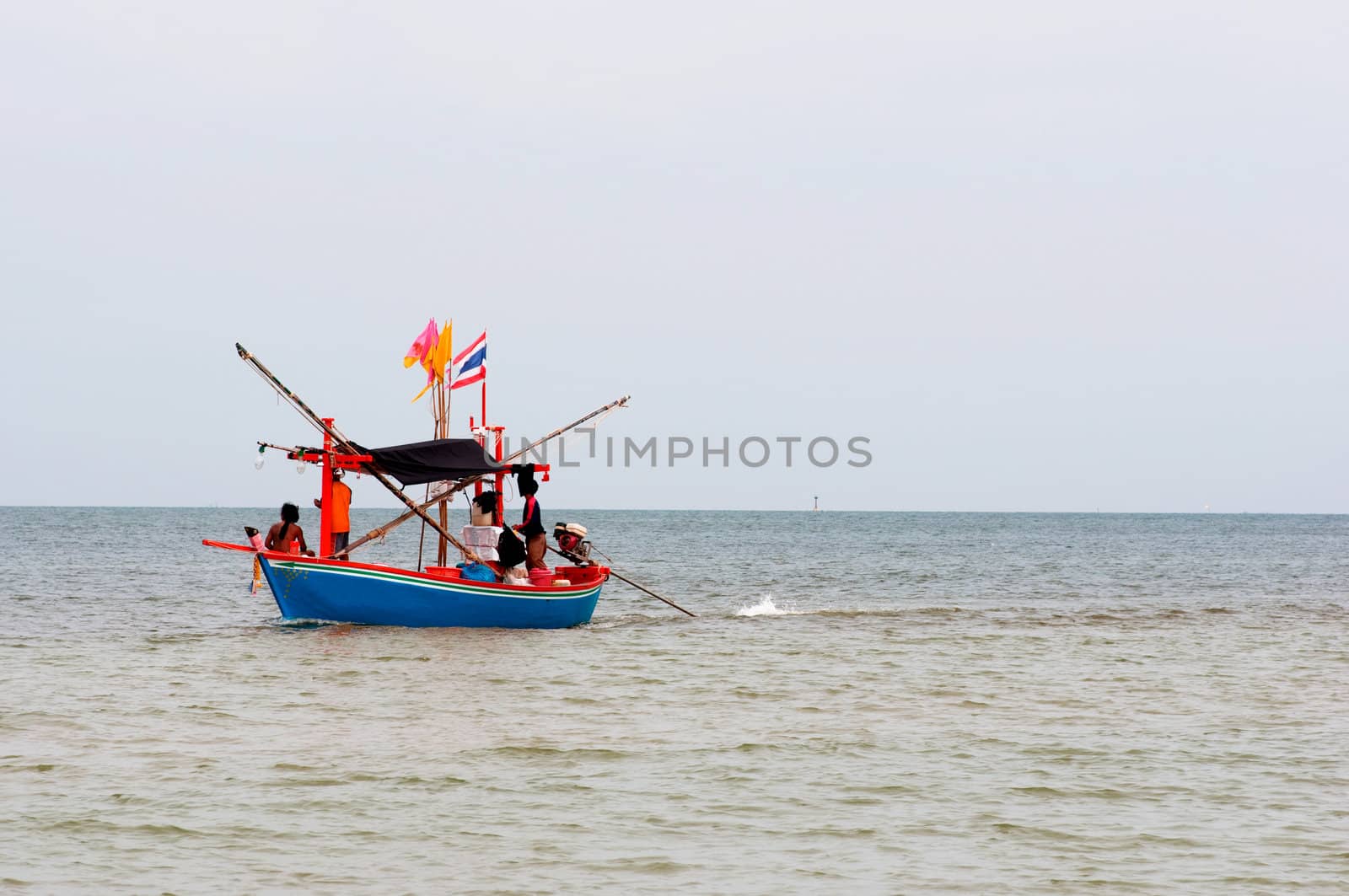 small fisherman ship in the sea,Thailand