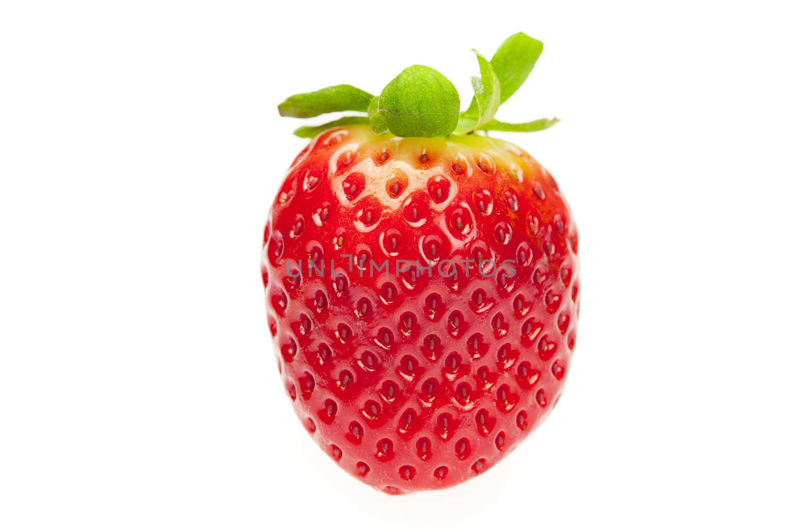 juicy strawberries isolated on white
