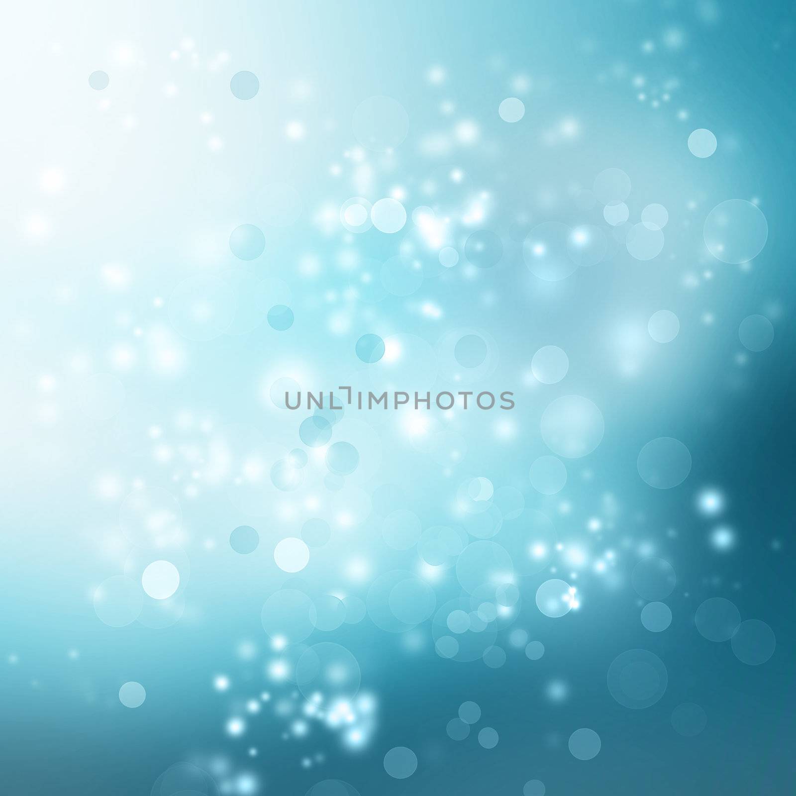 Abstract Lights on Ice Blue Colored Background 