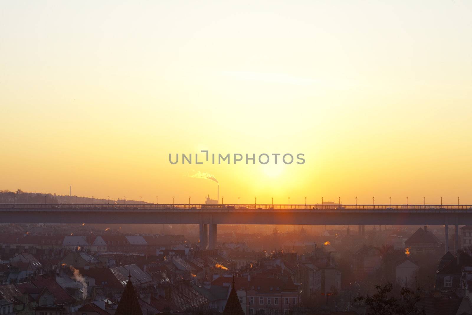 sunrise over the city by jannyjus