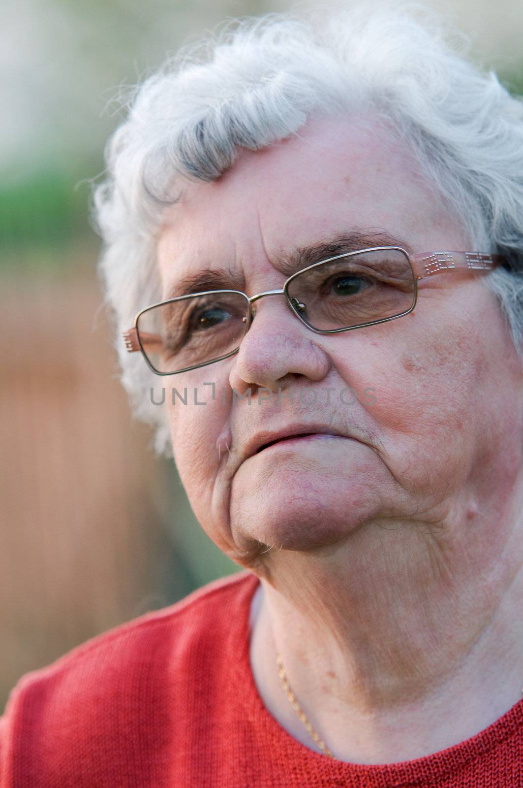 Senior woman portrait outdoors