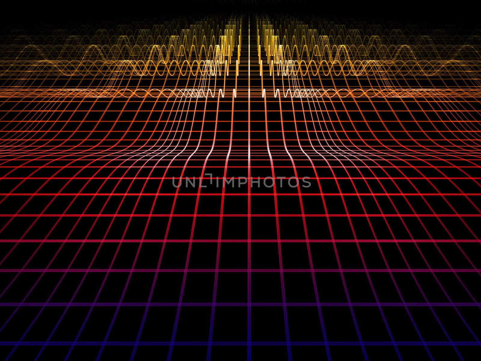 Elegant detailed grid lines rendered on plain background on the subject of science, technologies, geometry and mathematics