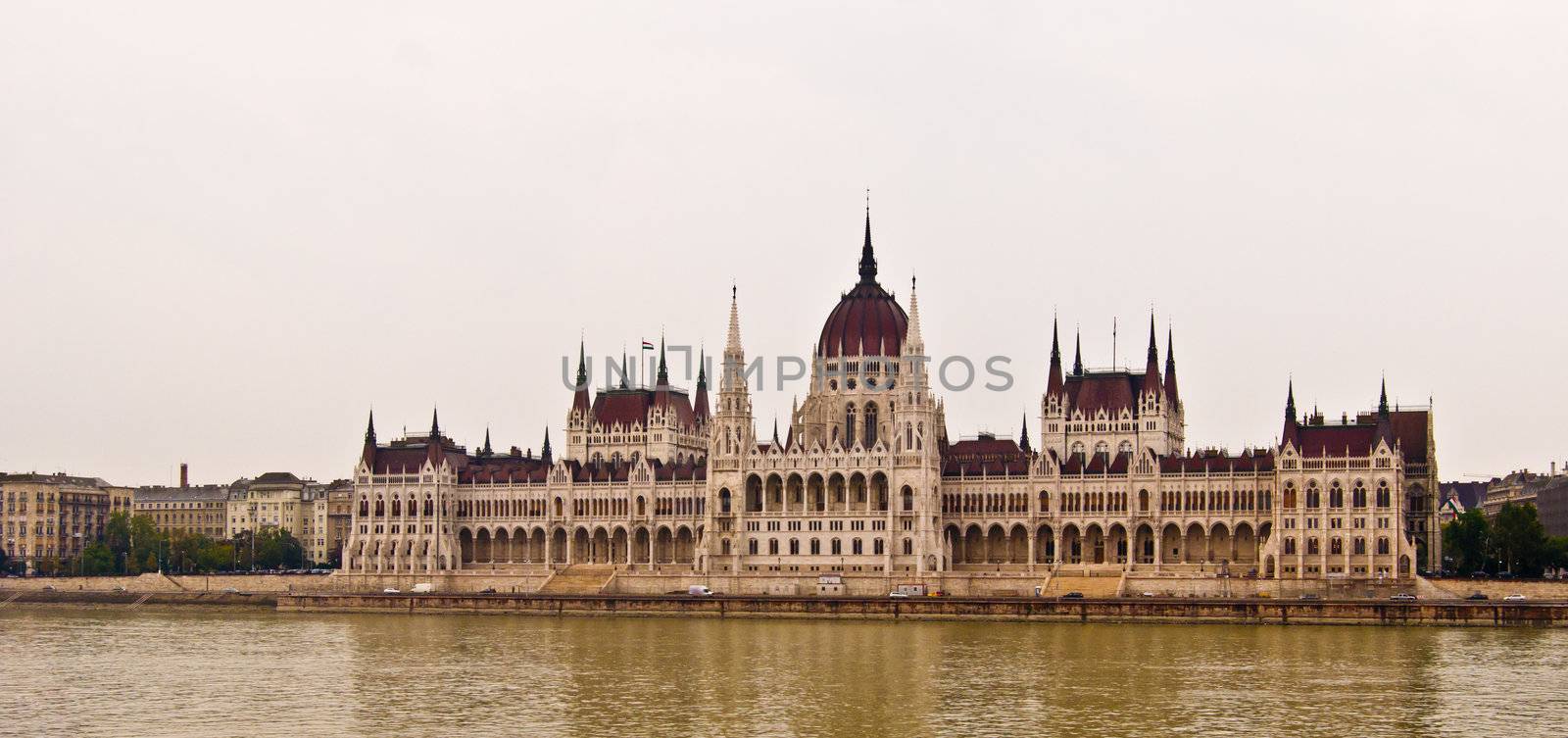 view of the Hungarian Parliament in Budapest