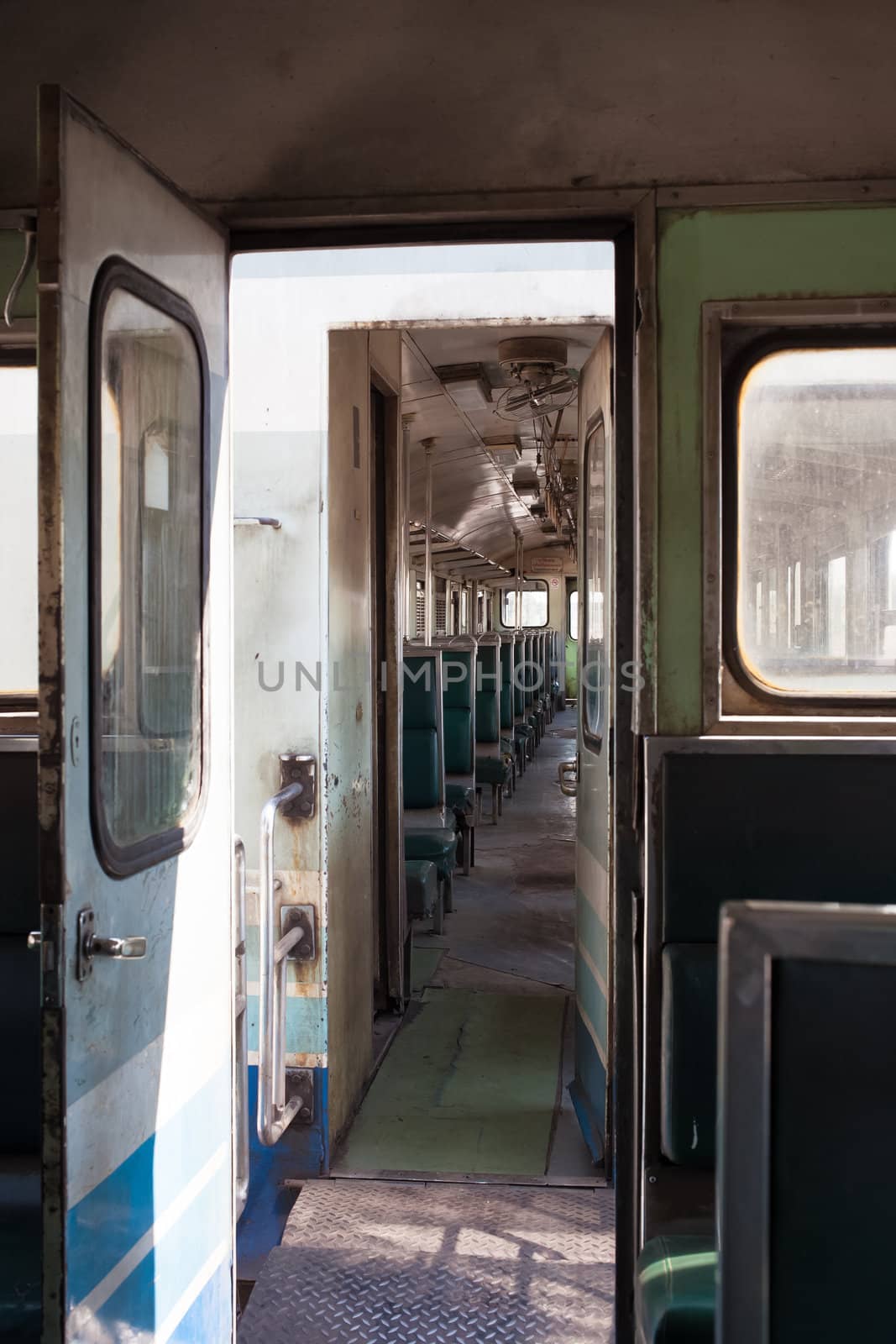 inside train and chair