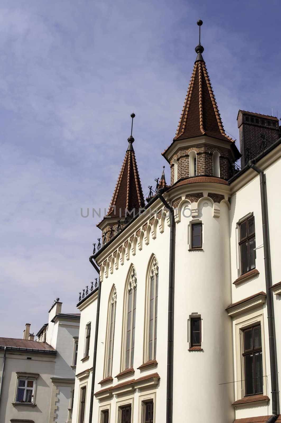 Administration building. Typical Polish architecture in Rzeszow.