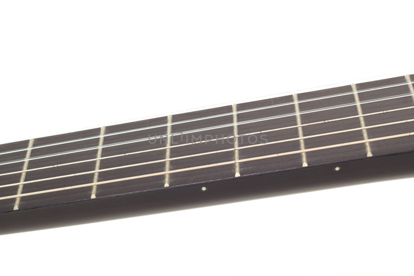 Fretboard of a guitar