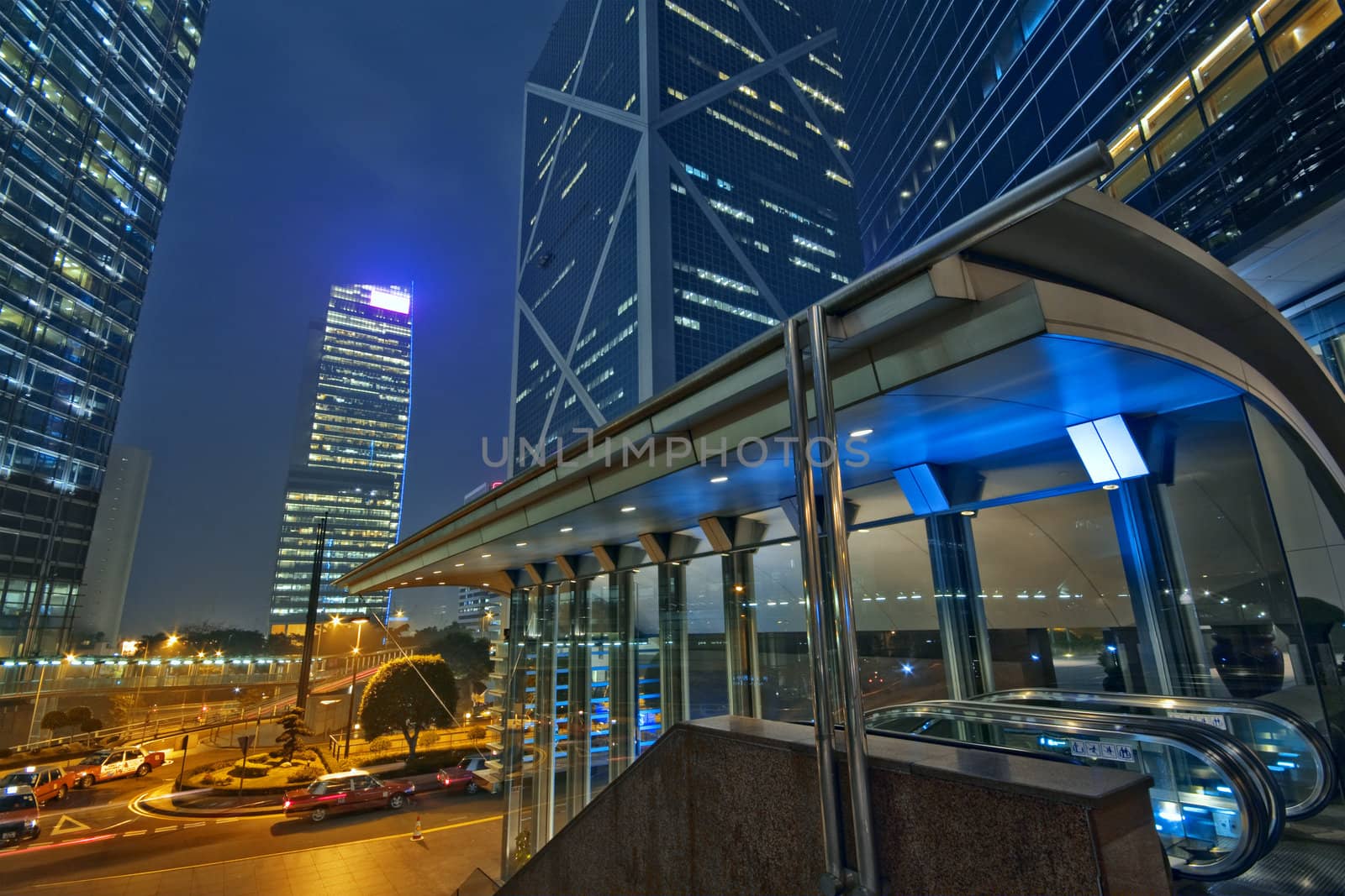 modern office building in dusk