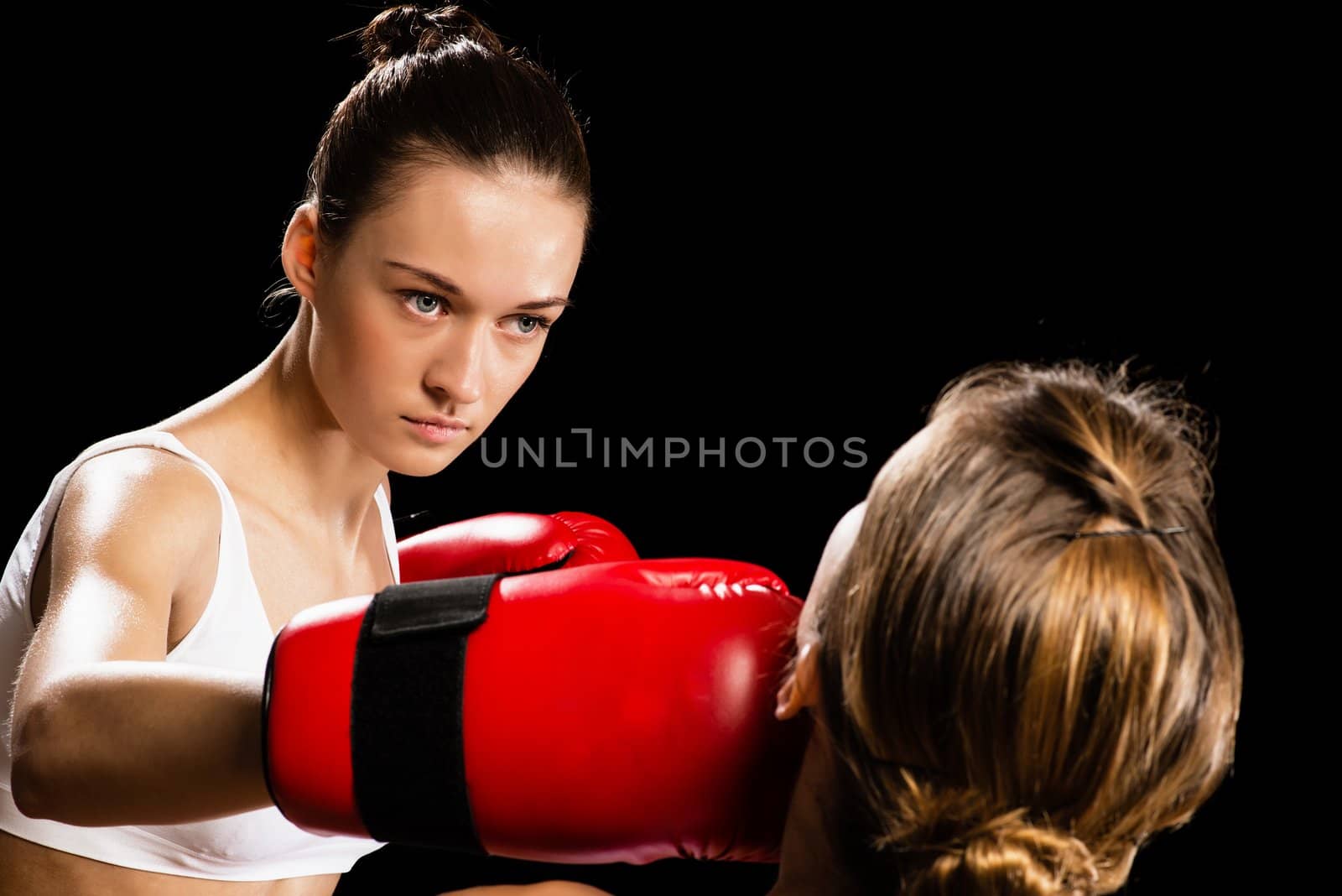 woman boxing by adam121