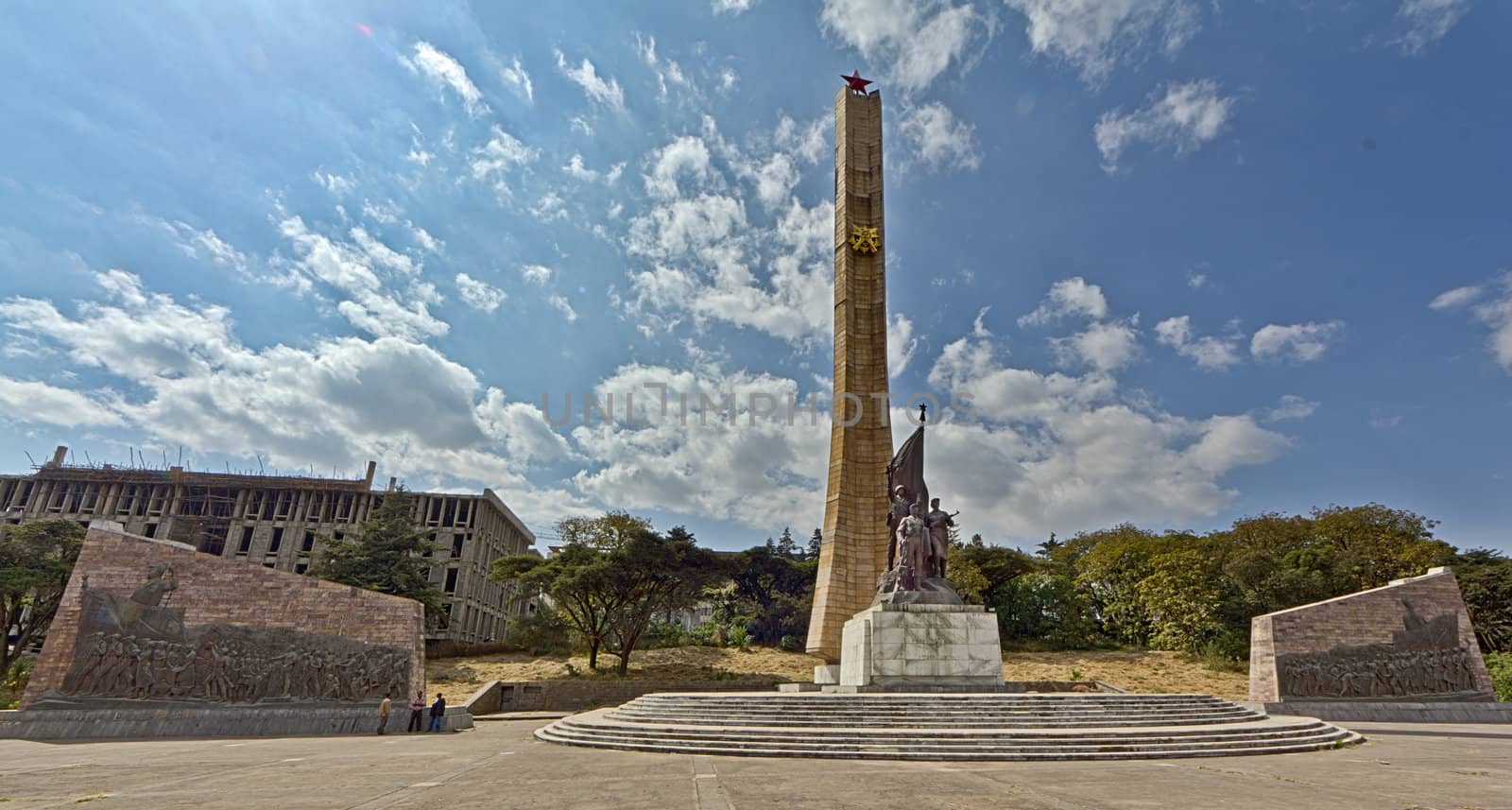 A monument erected by the Derg regime in honor of Ethiopian soldiers in Addis Ababa