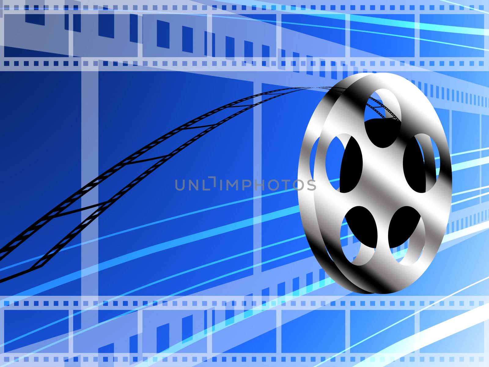 Film technology concept, Film roll background by pixbox77