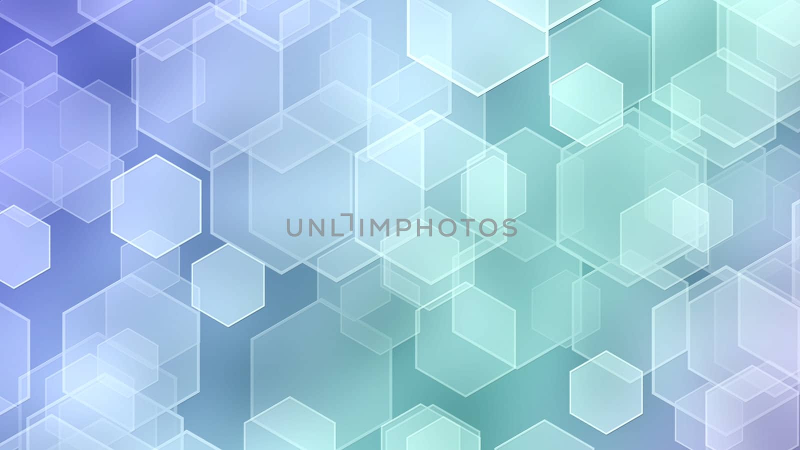 abstract background from transparent hexes on the basis of colour