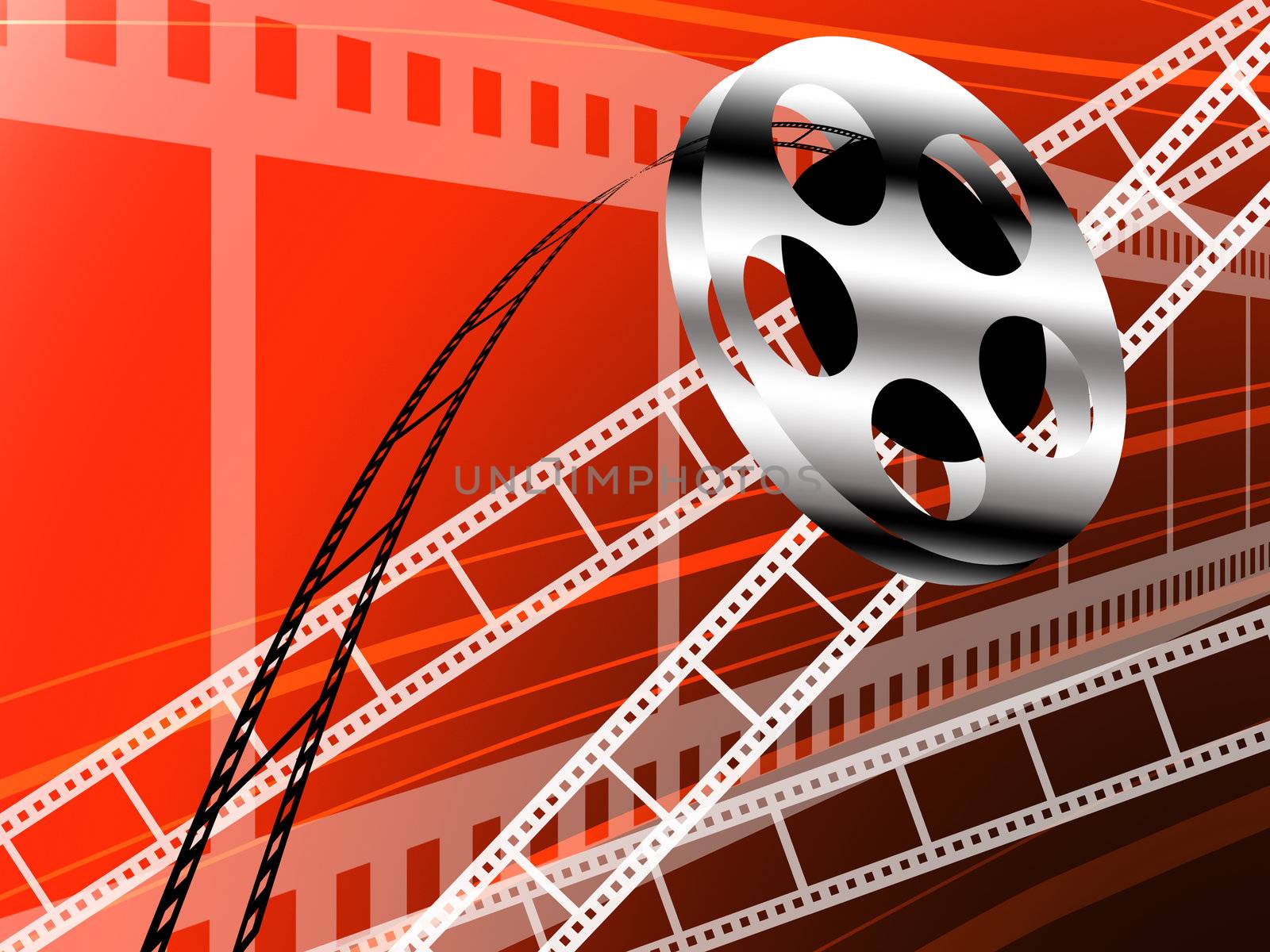 Film strip and roll, Cinema technology by pixbox77