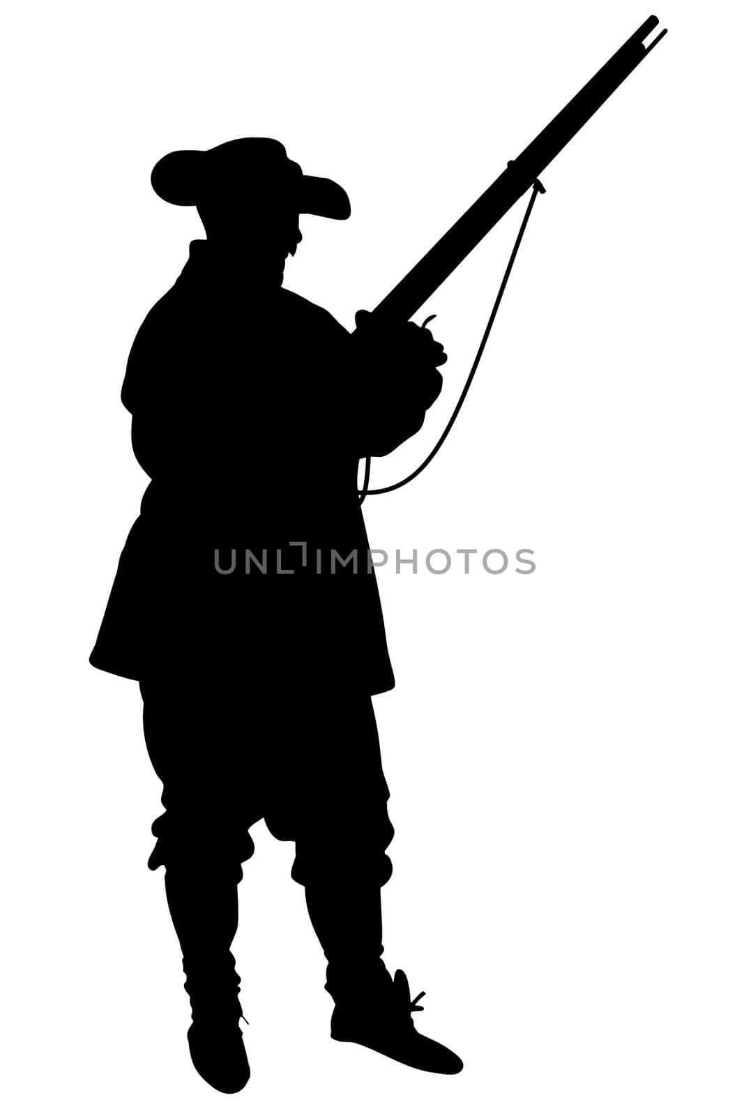 Illustrated silhouette of a Confederate Soldier