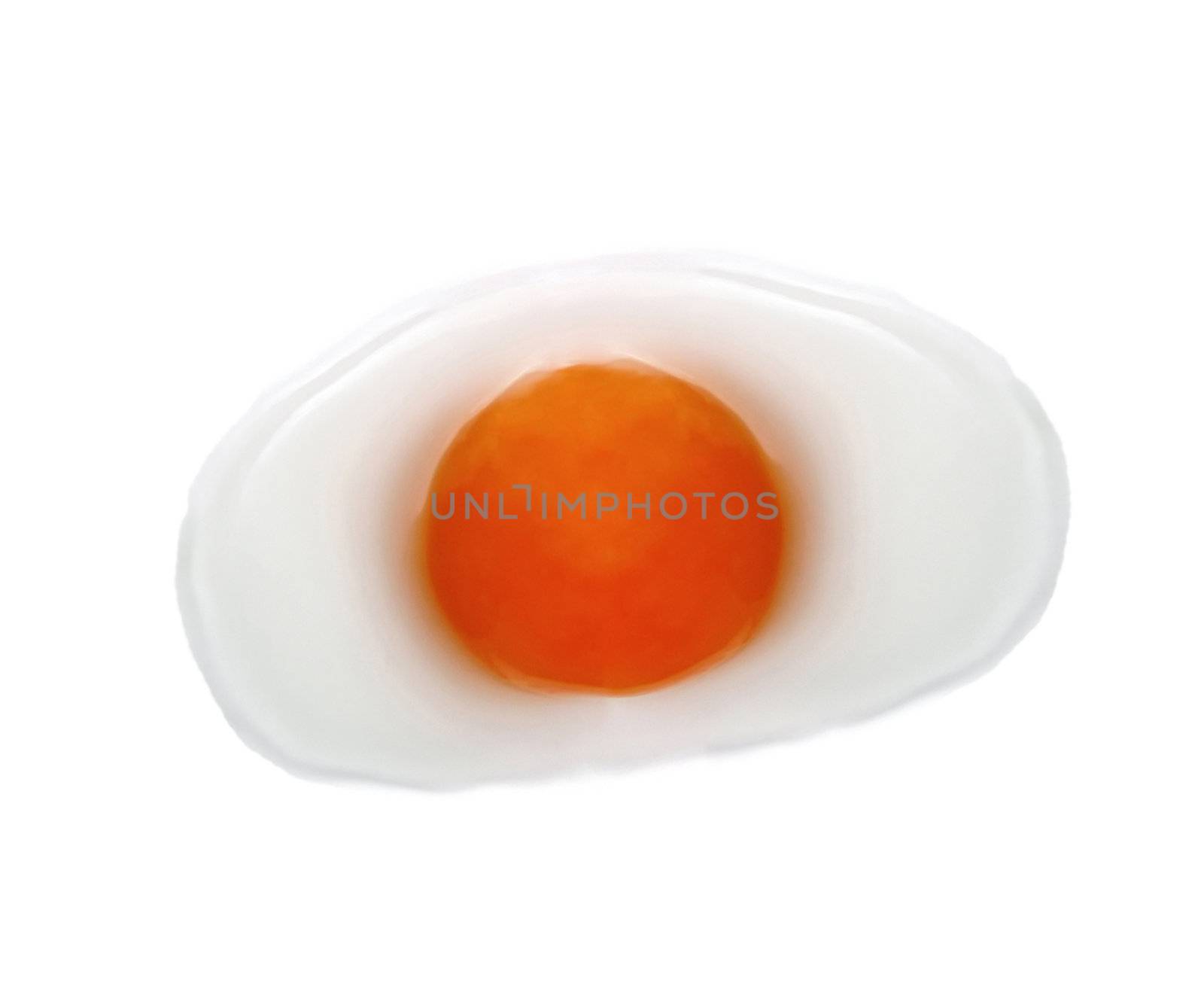 Egg yolk on a white background