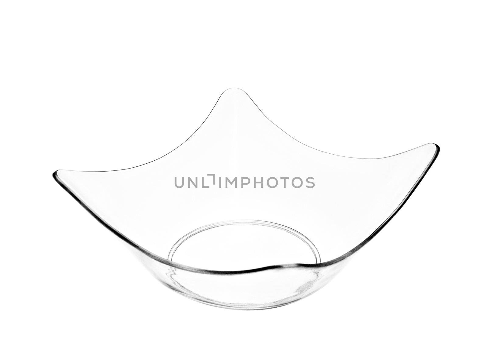 Empty glass bowl