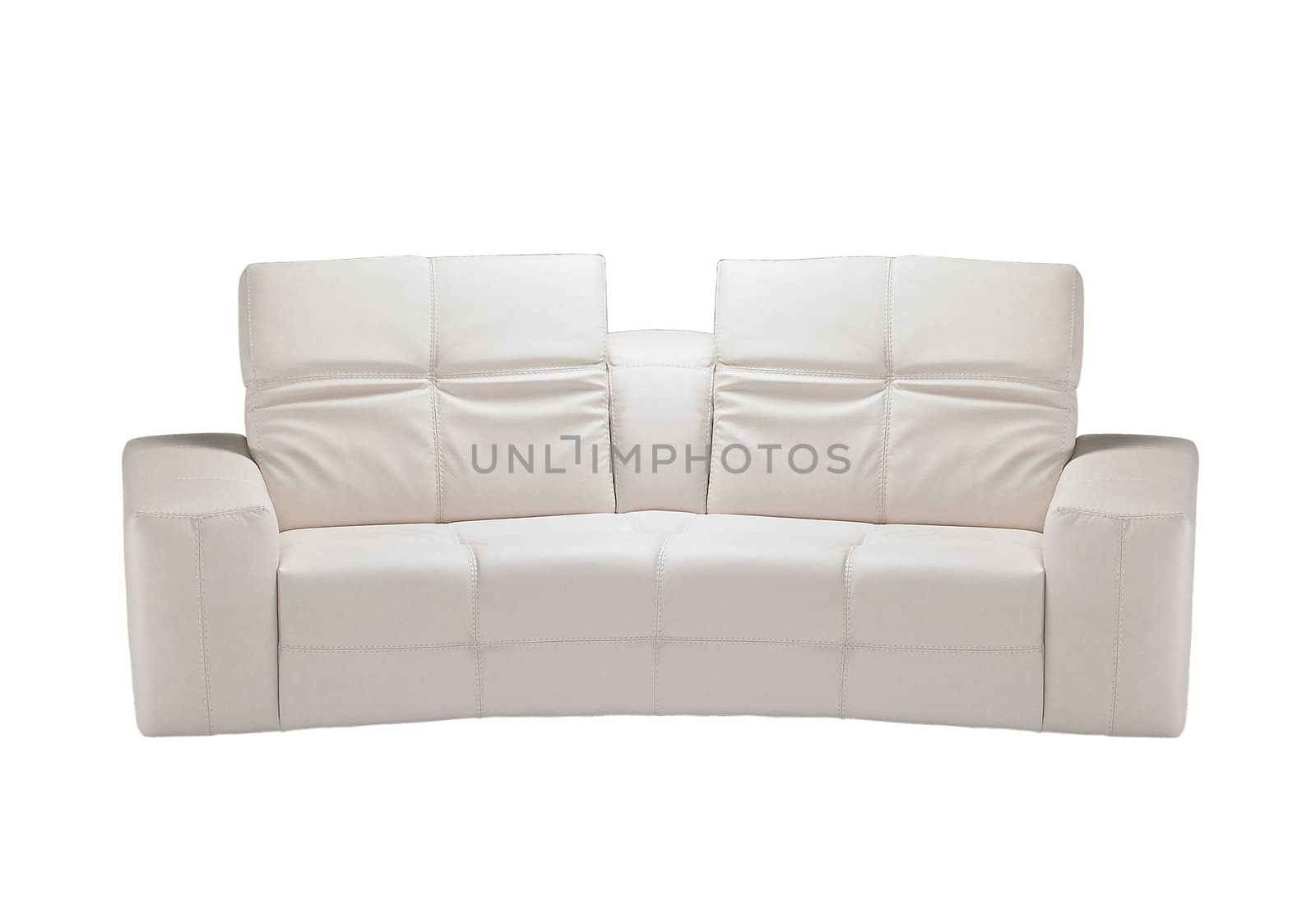 White sofa on white background