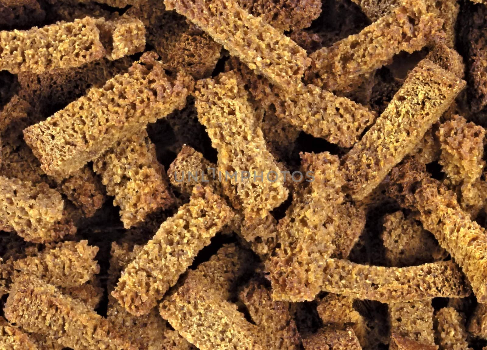 Many small salty dried rusks