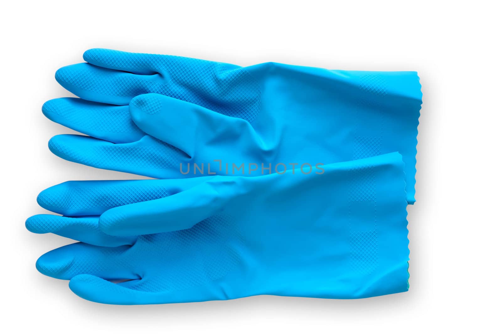 Work tools: rubber gloves with clipping path