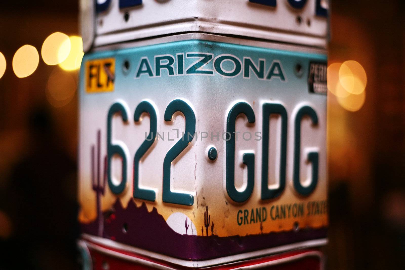 License plate of state Arizona