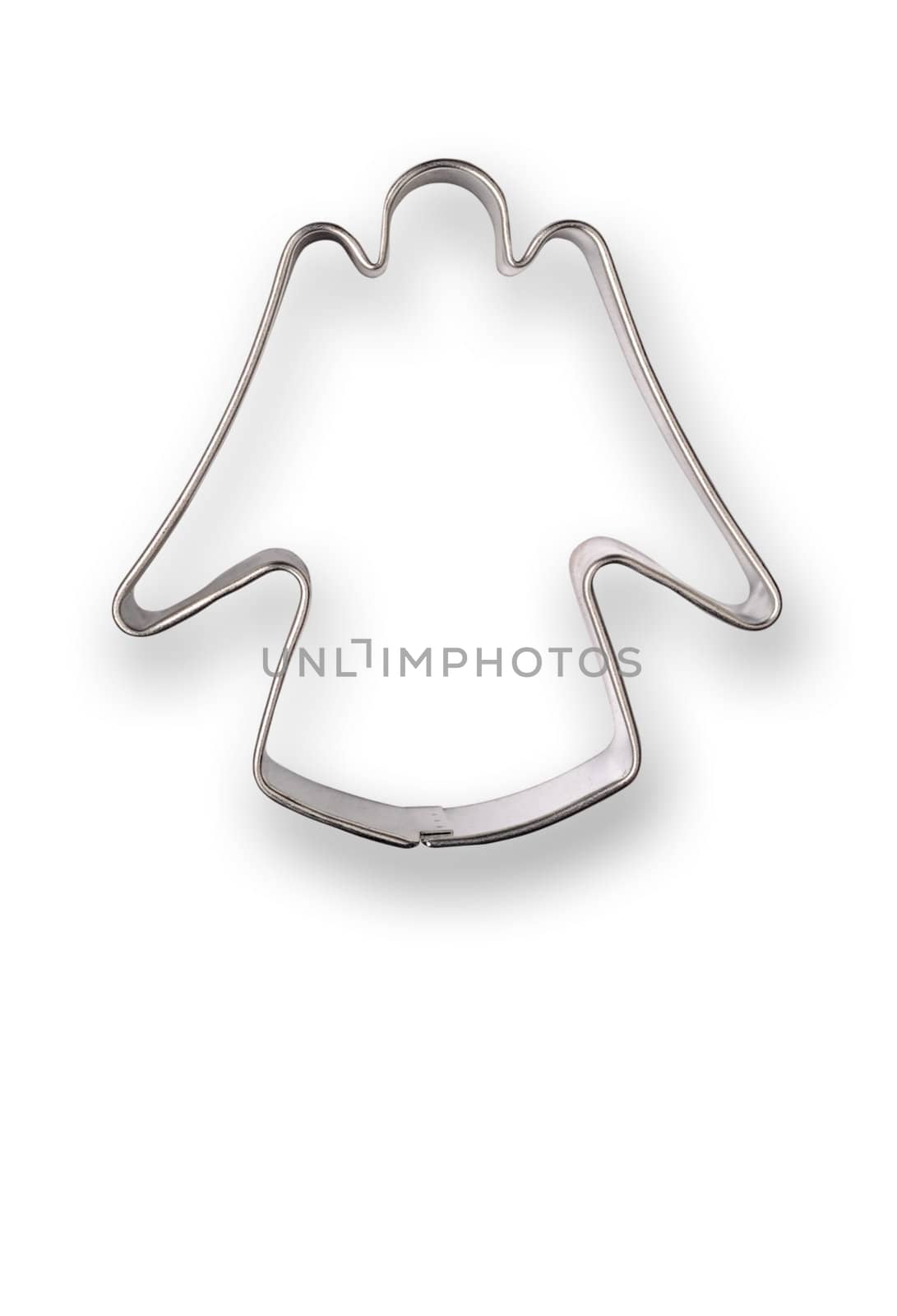 Angel shaped cookie cutter with clipping path