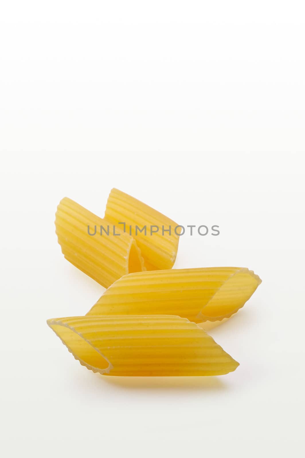 Pasta (penne) closeup w/ clipping path