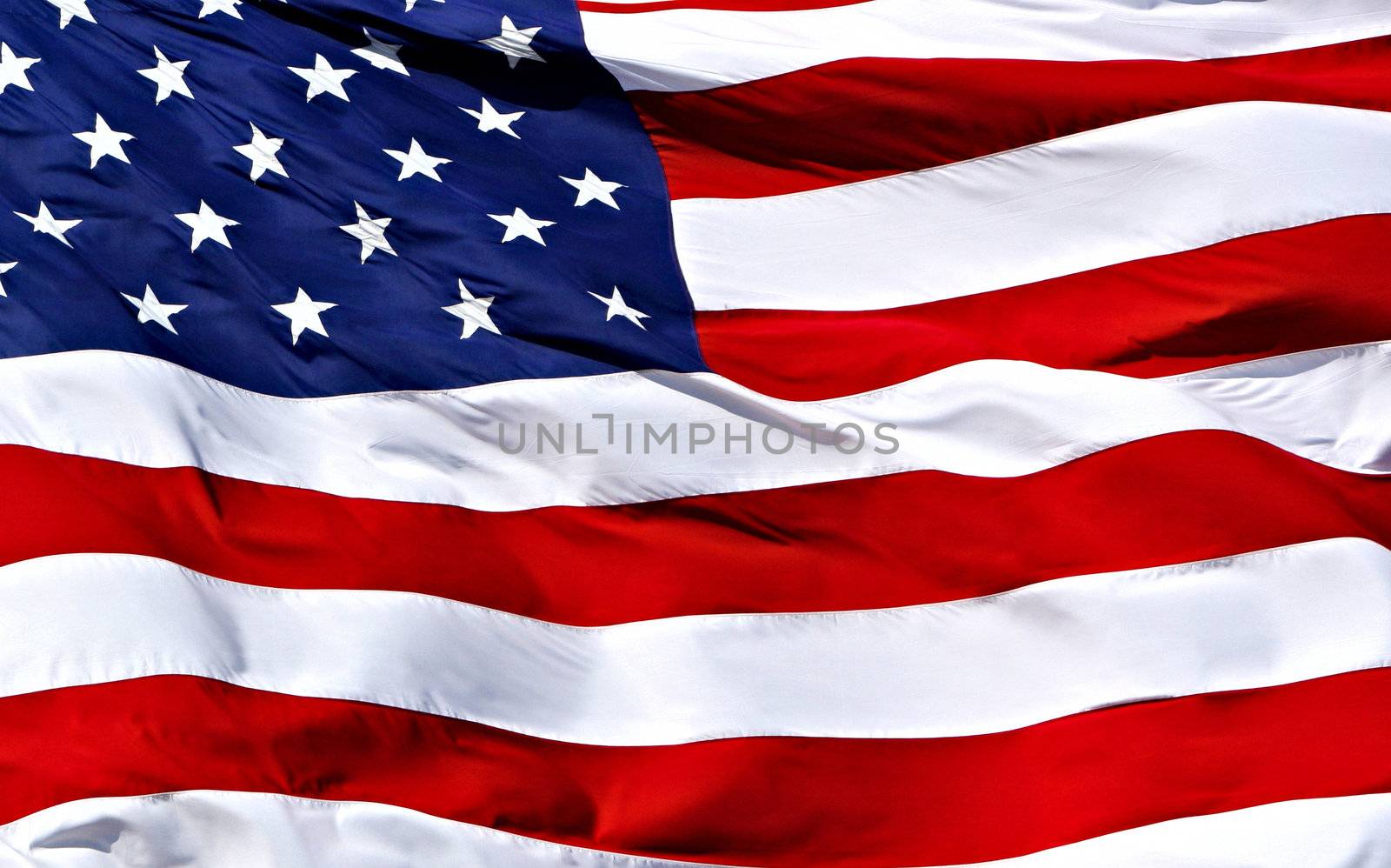 American flag background - shot and lit in studio