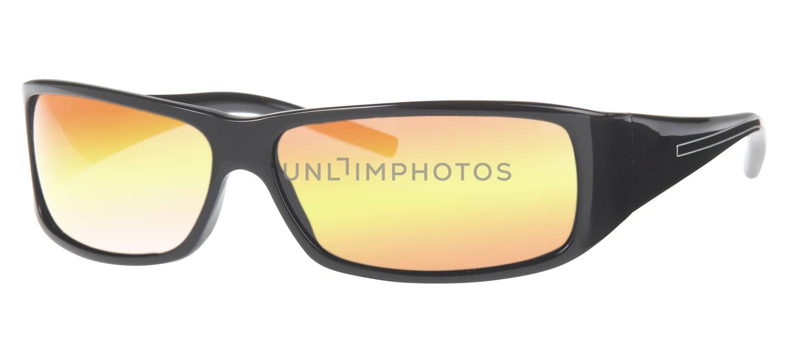 Brown sunglasses isolated on the white background
