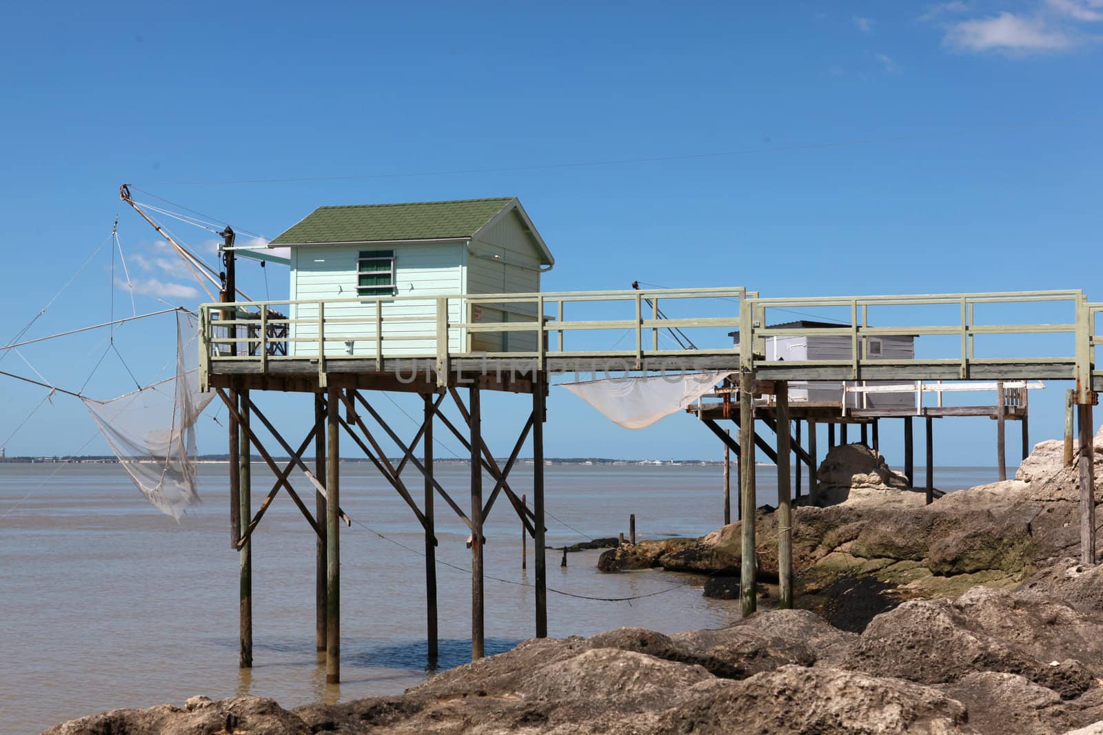 Fishing hut by the sea