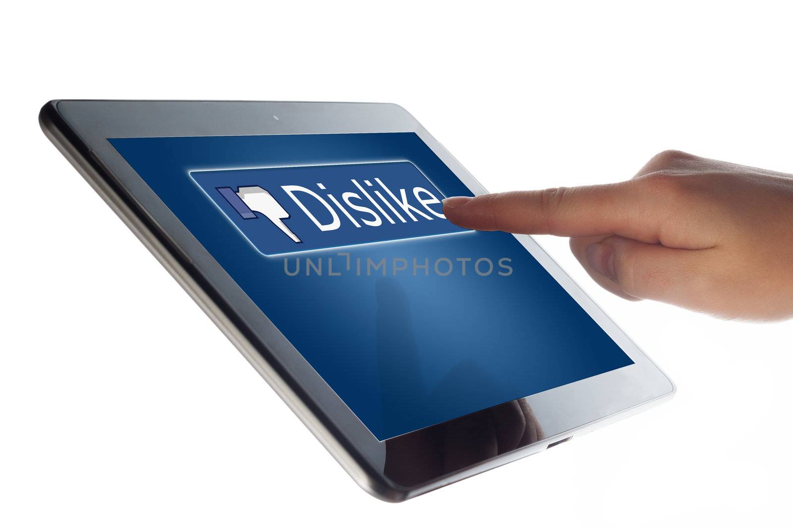 Tablet Computer with a social media dislike button