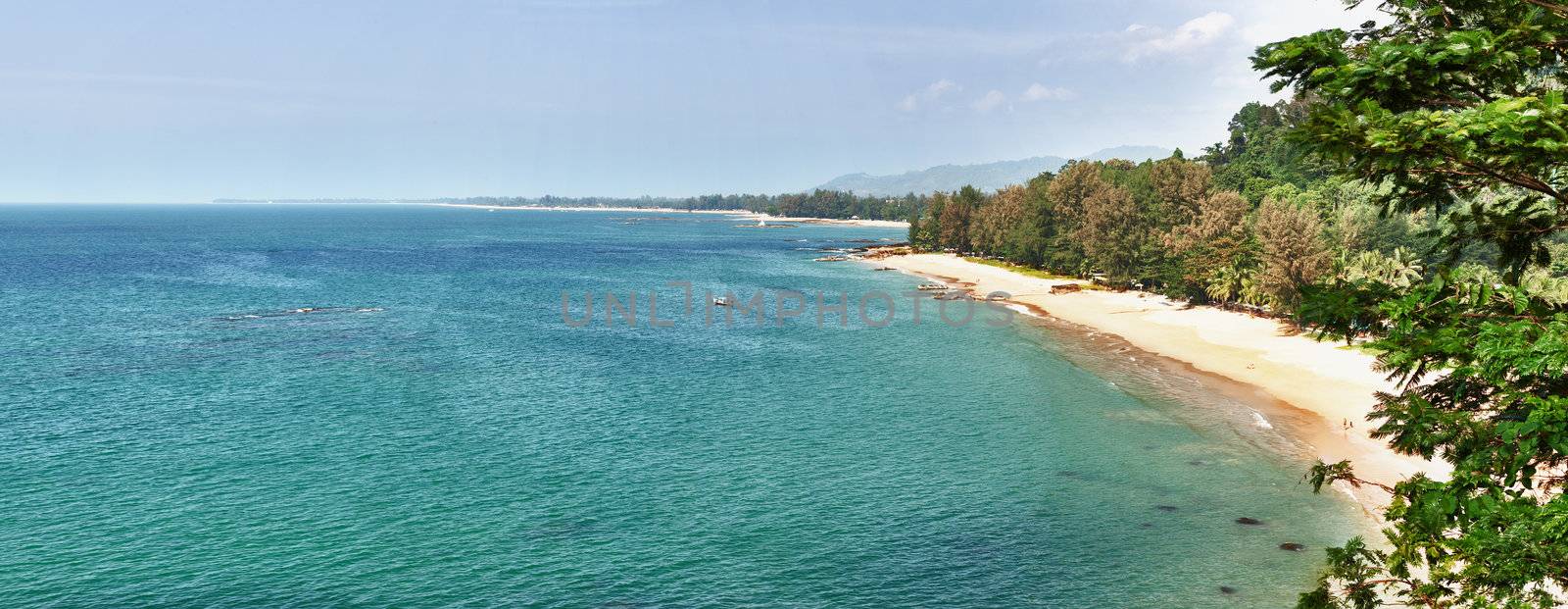 Panorama of tropical beach - Thailand, Phuket by pzaxe