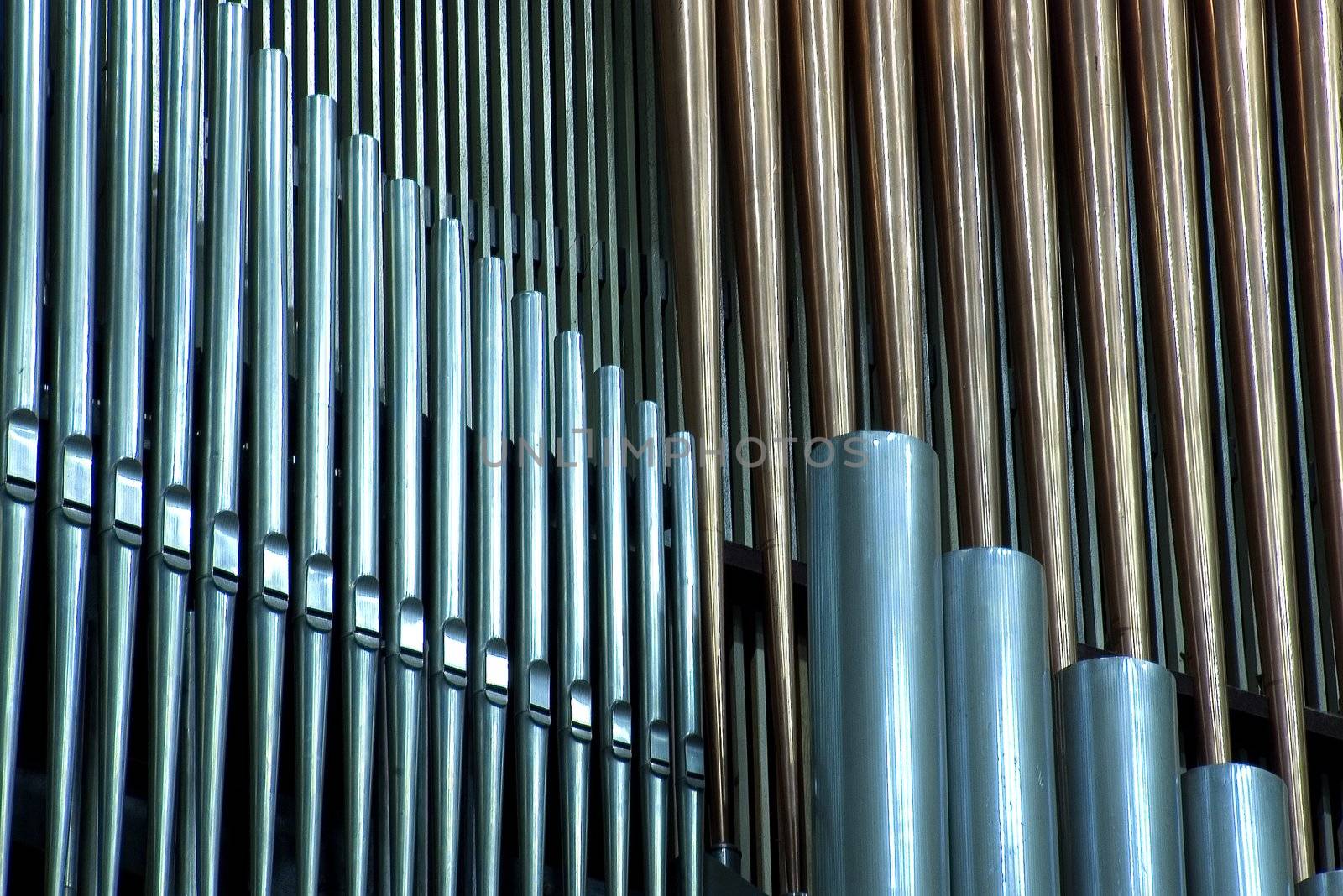 Traditional organ pipes. Music from this tool as a magic