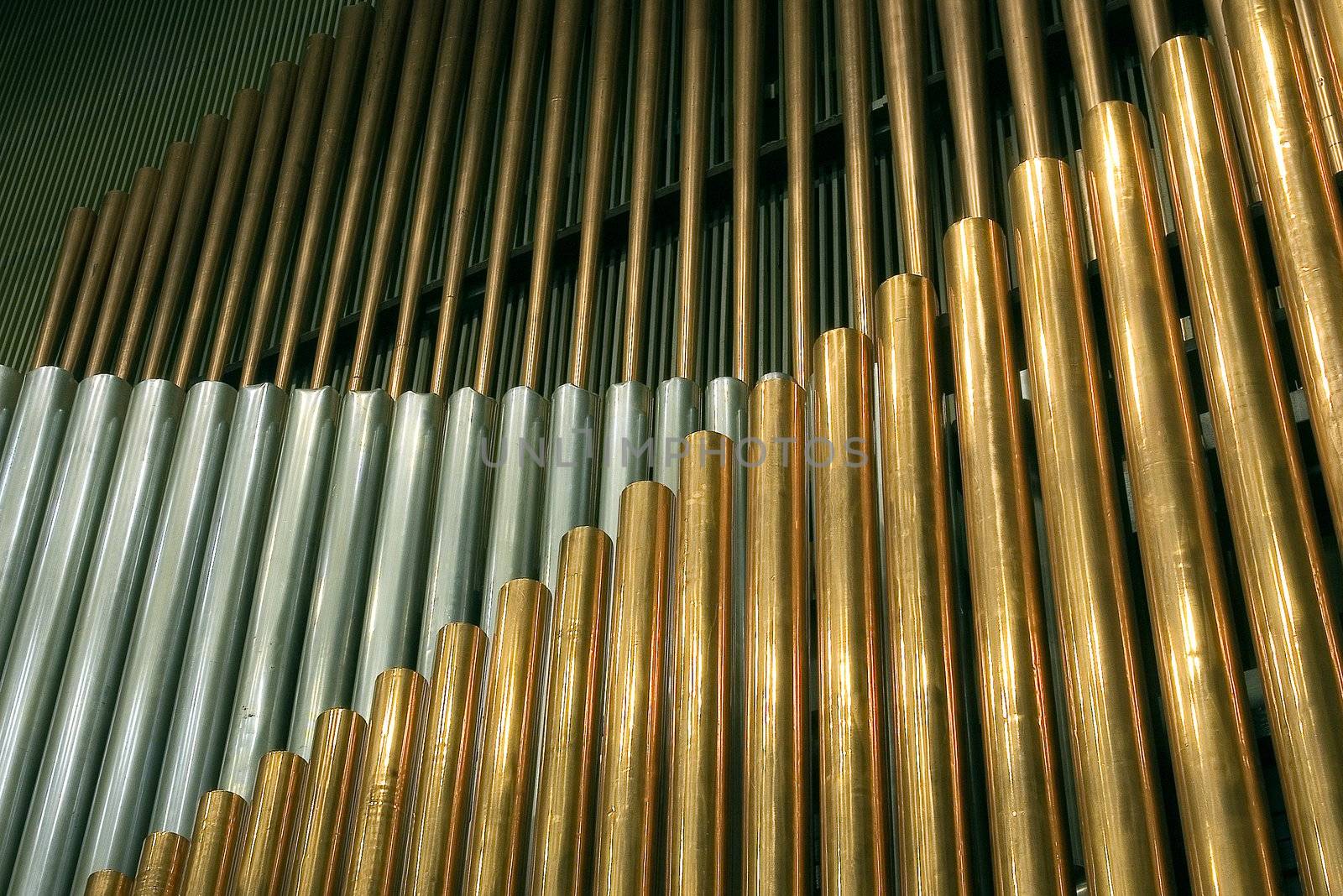 Traditional organ pipes. Music from this tool as a magic