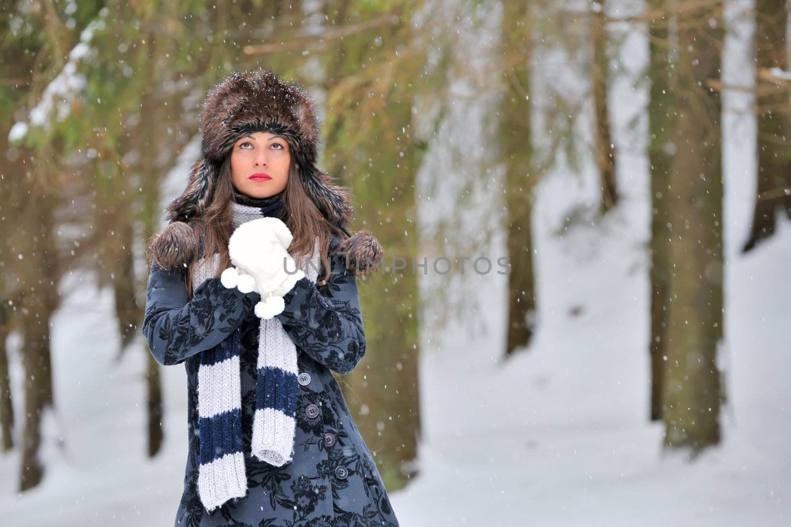 Young Beautiful Woman in winter time by jordachelr