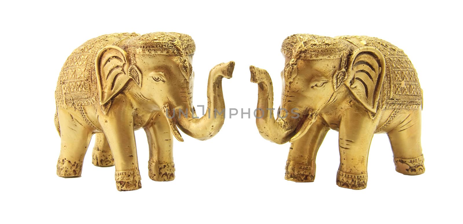 Golden Elephant Couples by vichie81