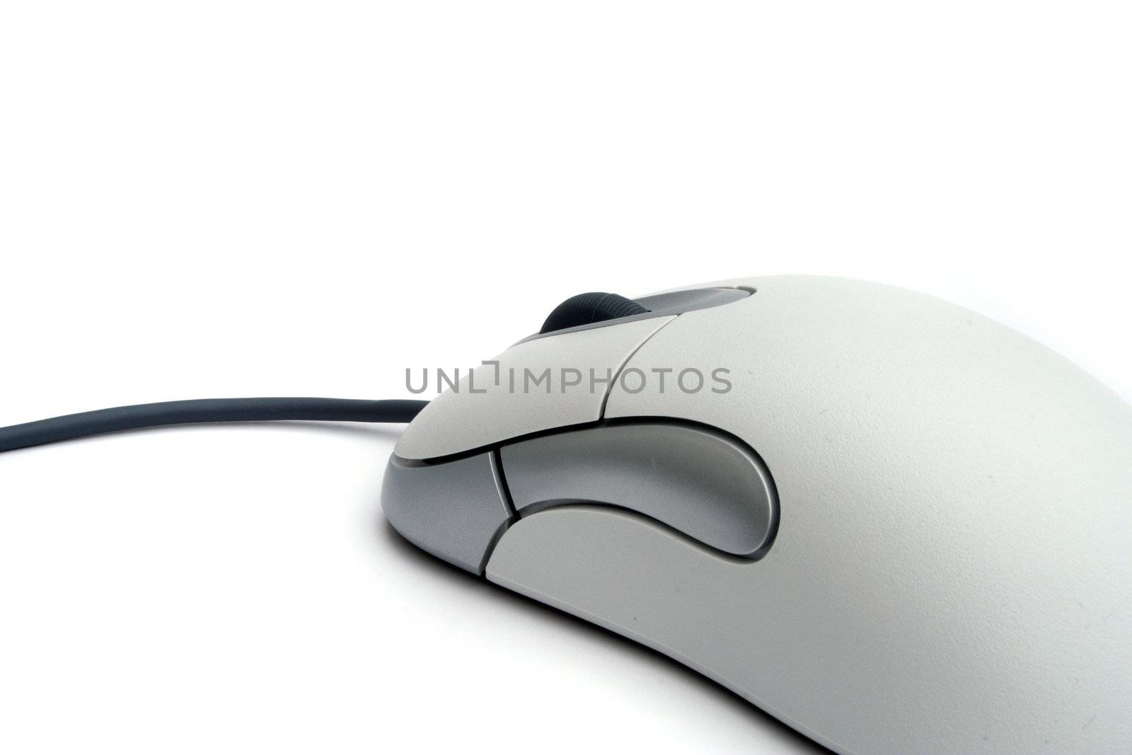 A typical computer mouse. All isolated on white background.