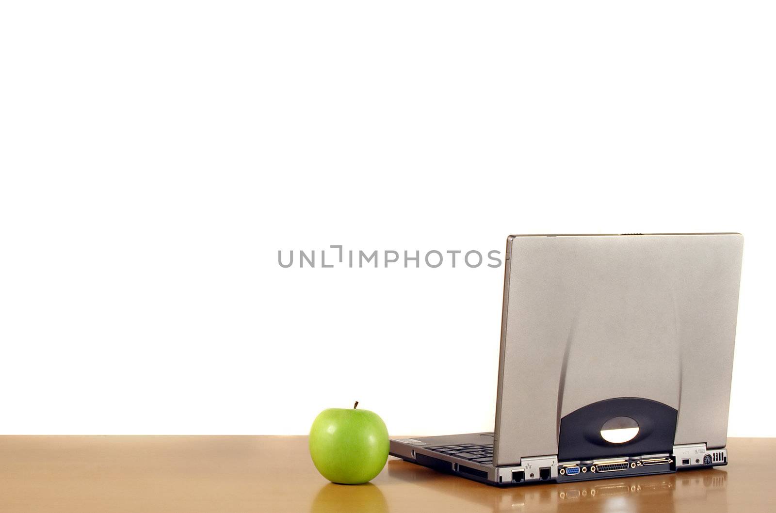 An abandon workplace. All isolated on white background.