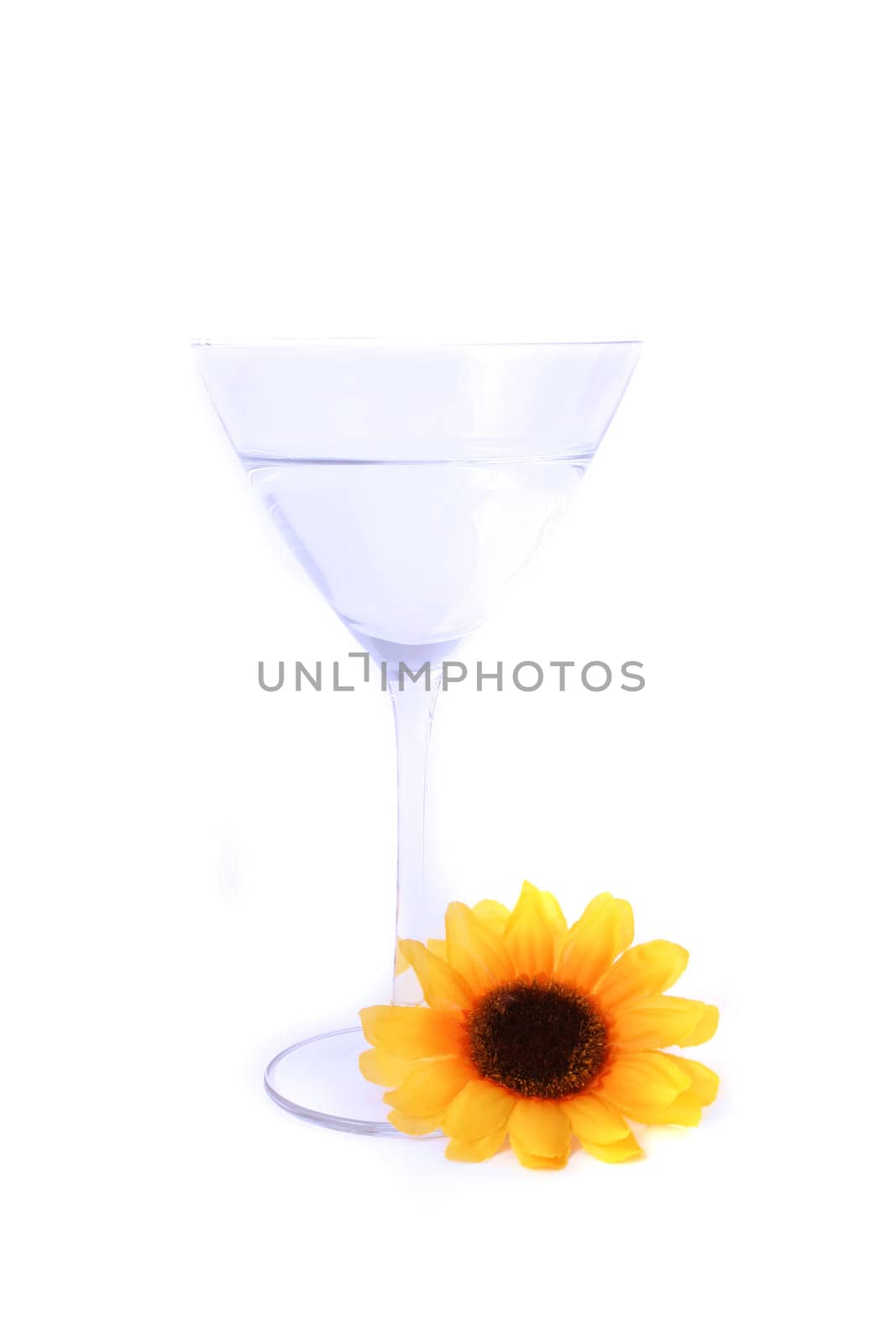 A cocktail glass. All isolated on white background.