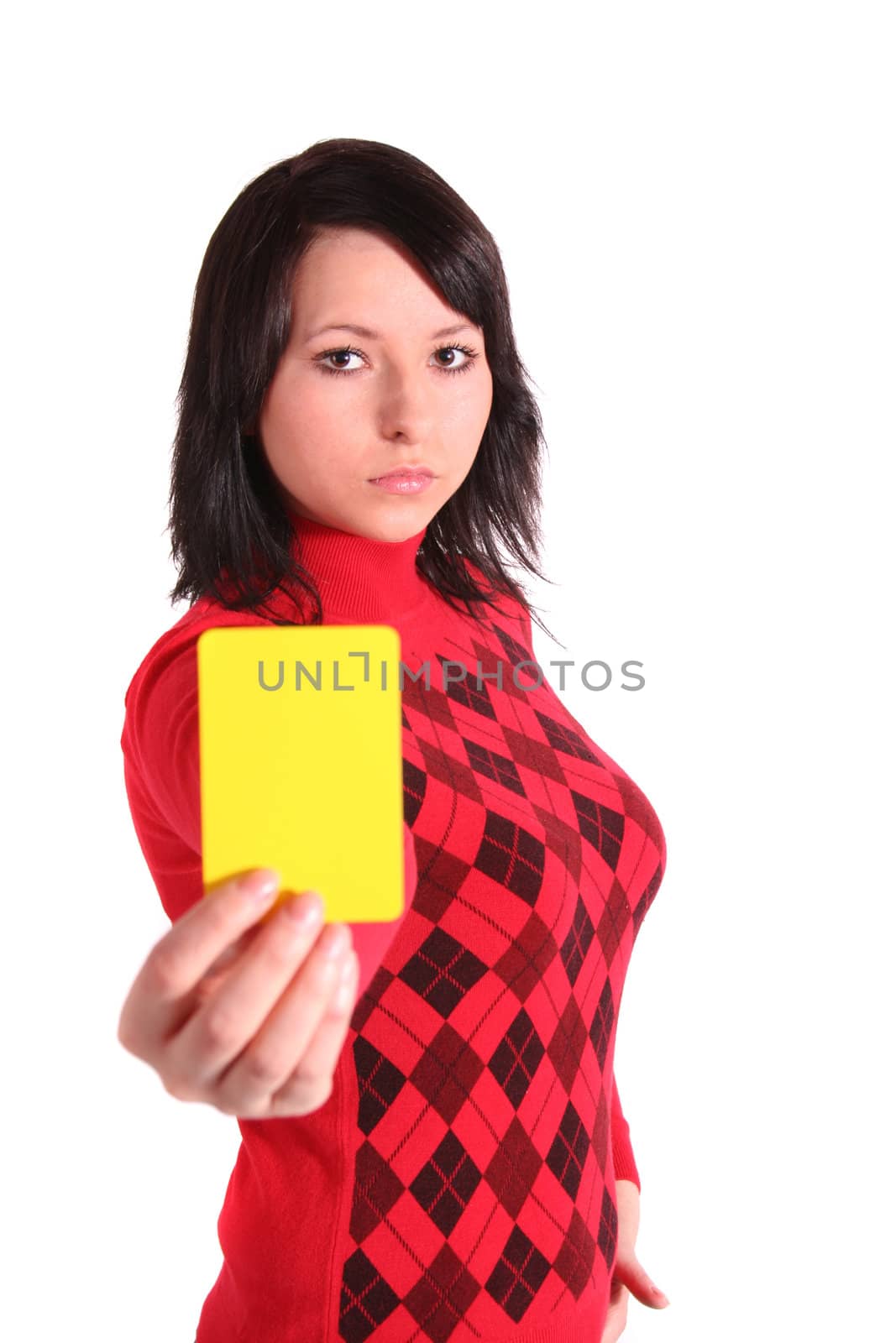 A hansome young woman books someone. All isolated on white background.