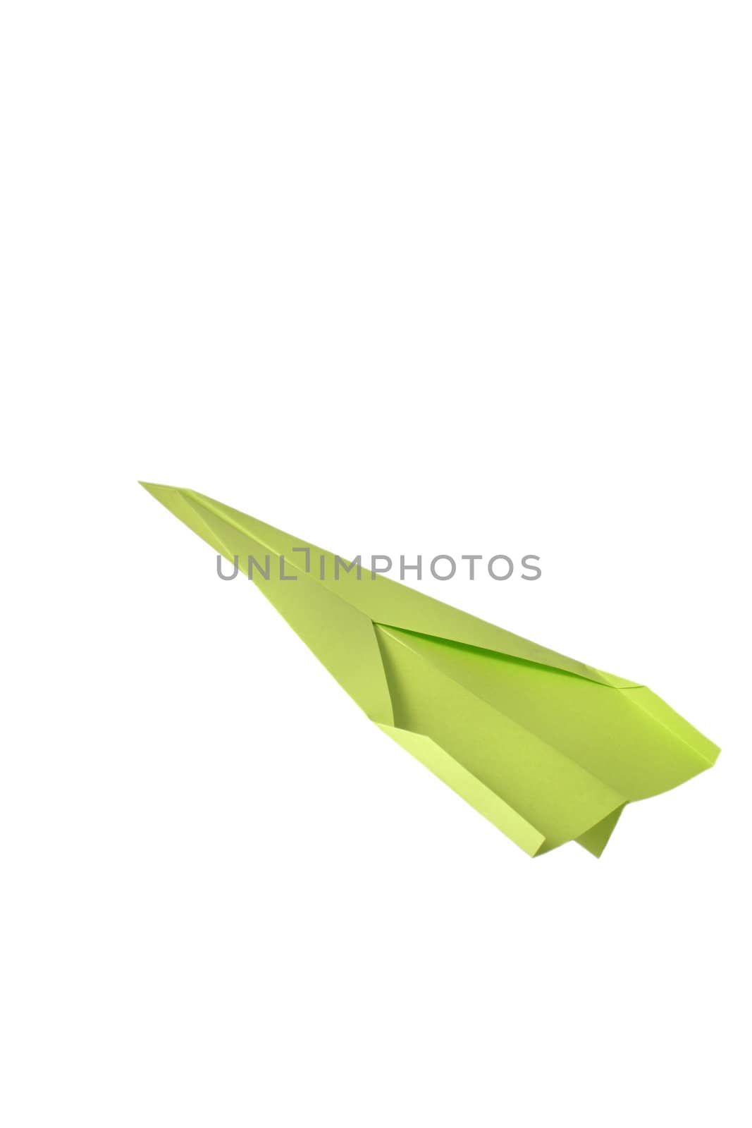 Paper aeroplane, isolated on white background.