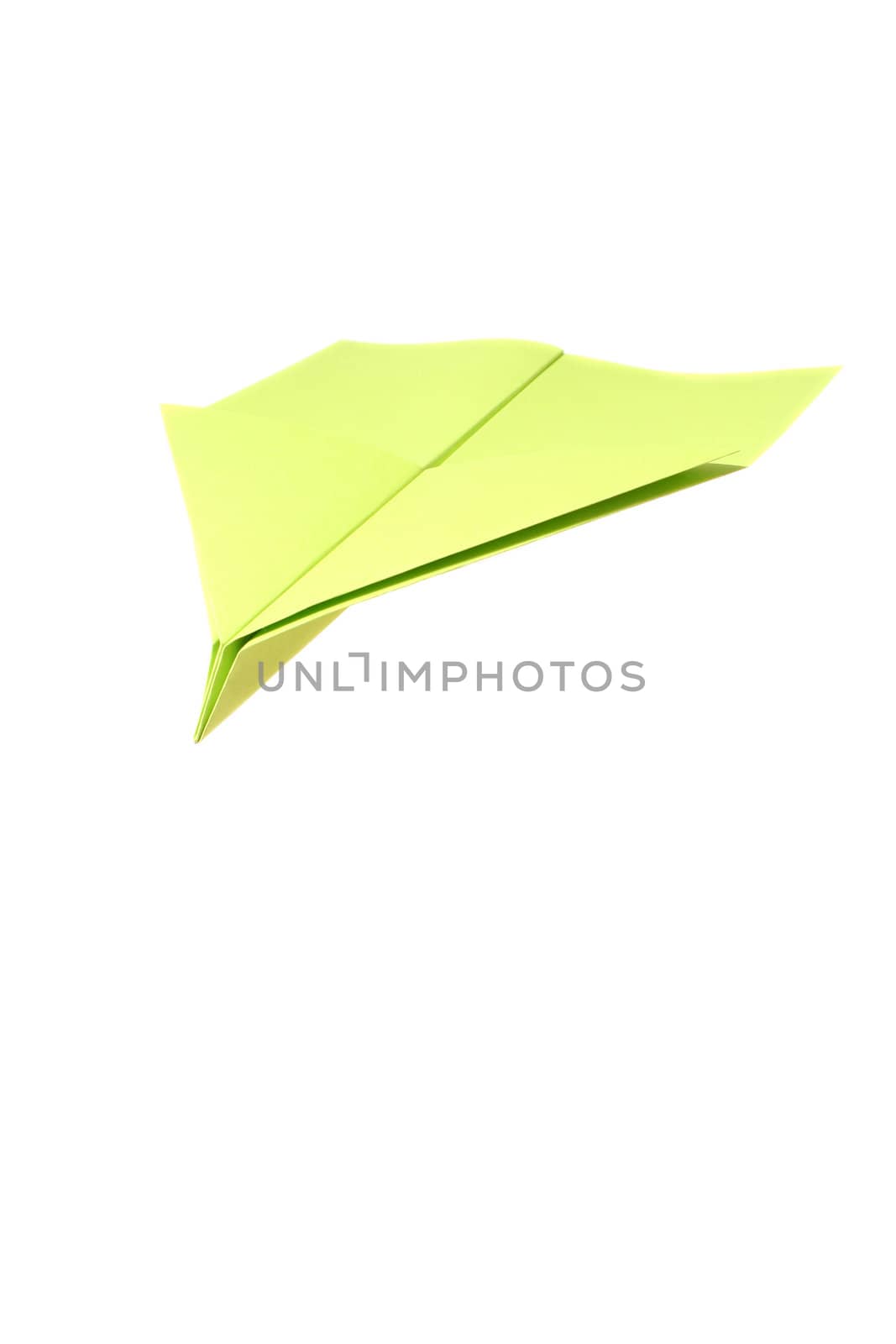 Paper aeroplane, isolated on white background.