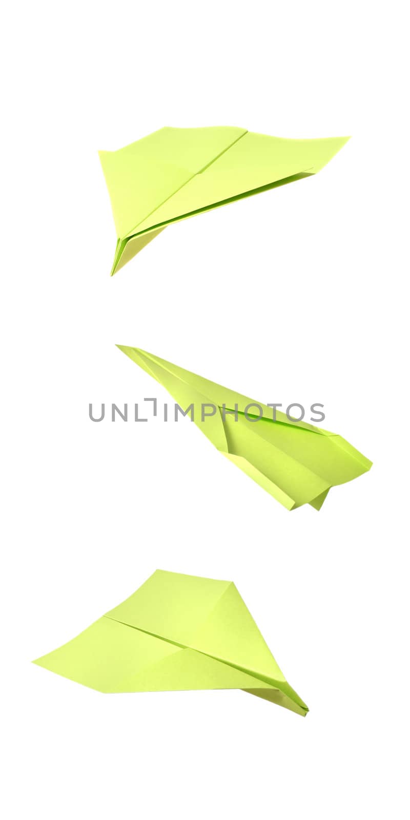 Paper aeroplane, isolated on white background.